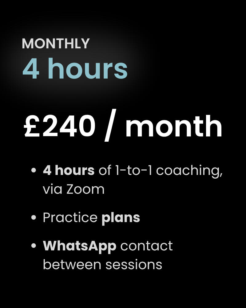 Monthly Coaching (4 hours) Monthly Coaching (4 hours)