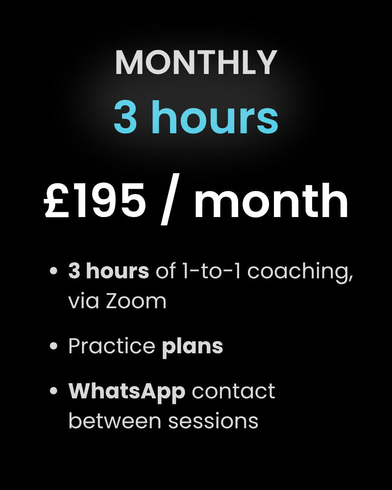 Monthly Coaching (3 hours) Monthly Coaching (3 hours)