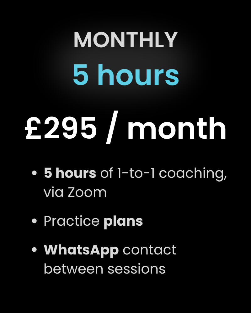 Monthly Coaching (5 hours) Monthly Coaching (5 hours)